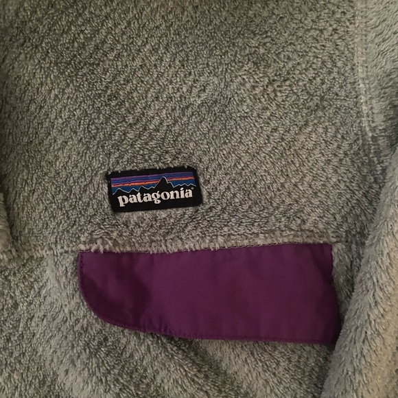 Patagonia Jacket Woman's Gray Purple Pullover - Picture 2 of 4